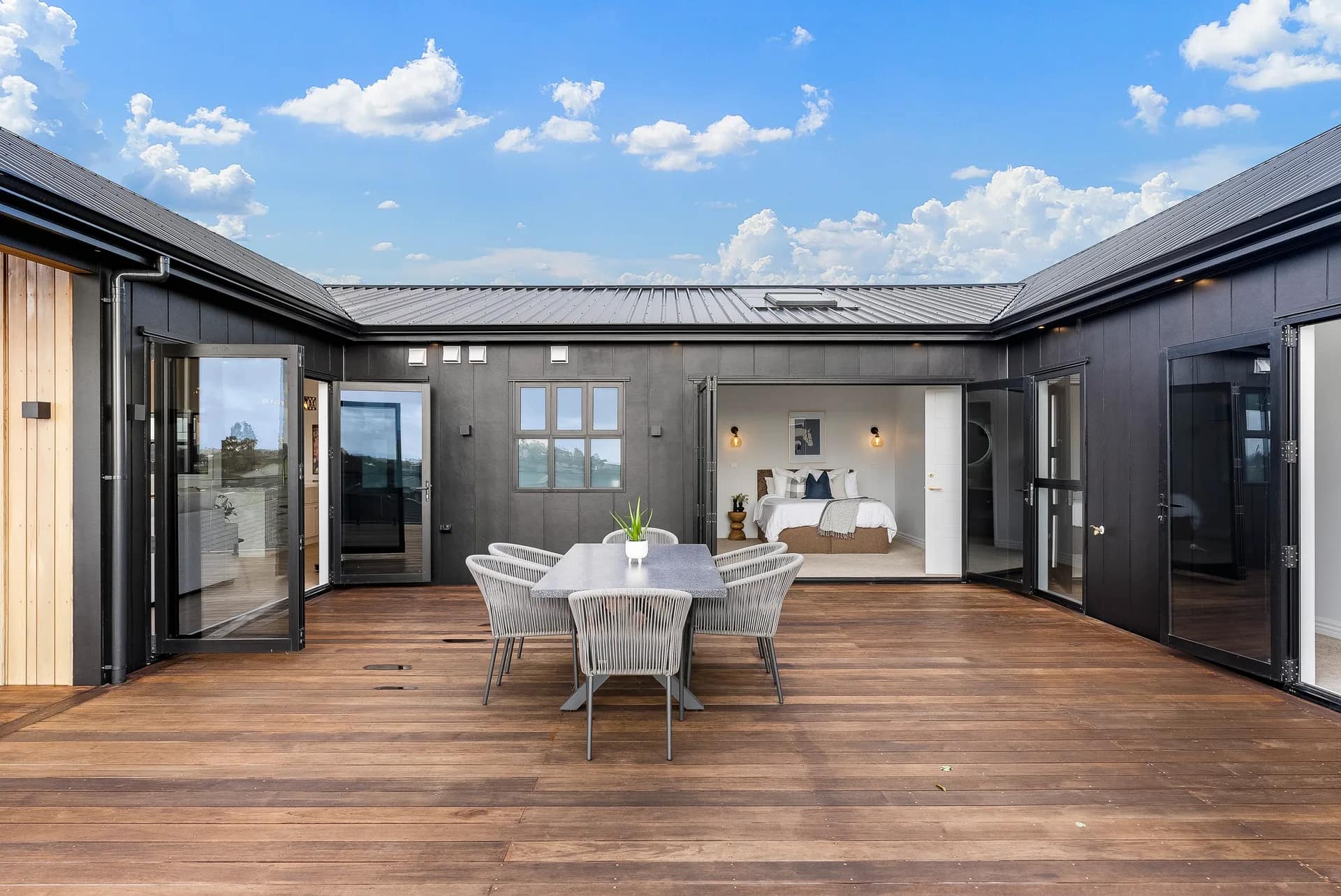 Top Hawk Builders — new-build living space and detailing — Auckland residential project photography