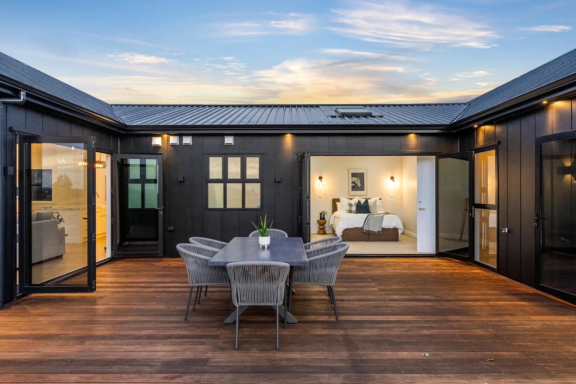 Top Hawk Builders — renovated living and open-plan flow — Auckland residential project photography